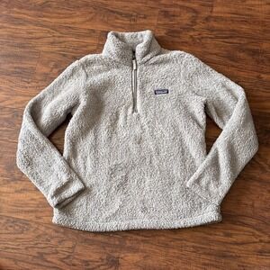 Patagonia Pullover Womens Large Gray Los Gatos Quarter Zip Fleece Sherpa